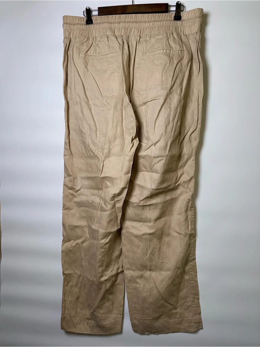 Quince NWOT XL 100% European Linen Wide Leg Pants Flax Coastal Quiet Luxury